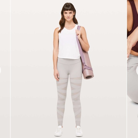 Lululemon Wunder Under Pant (High-Rise) *Tech Mesh 28" Dark Chrome - Picture 1 of 11